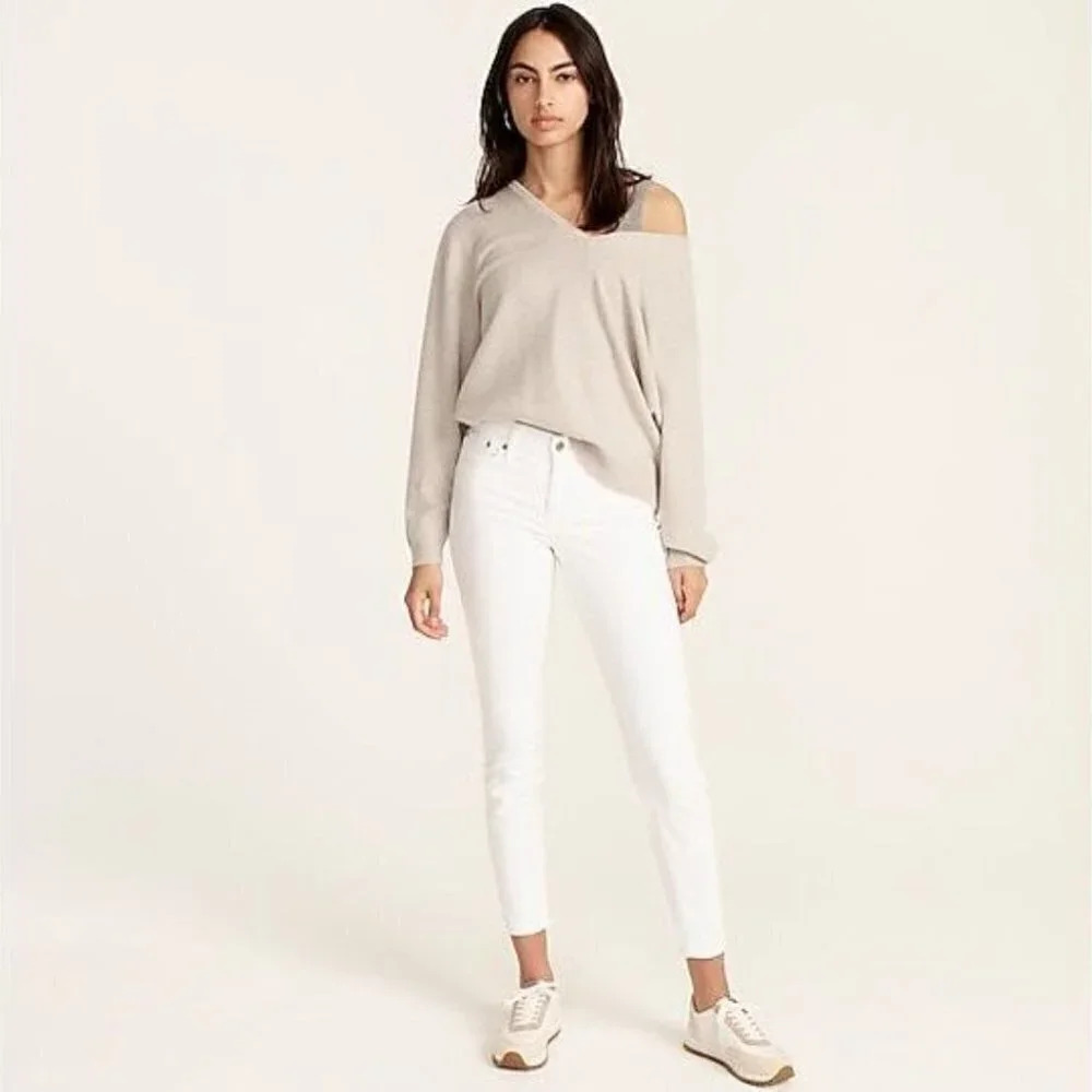 J.CREW 8" Toothpick Jean In White